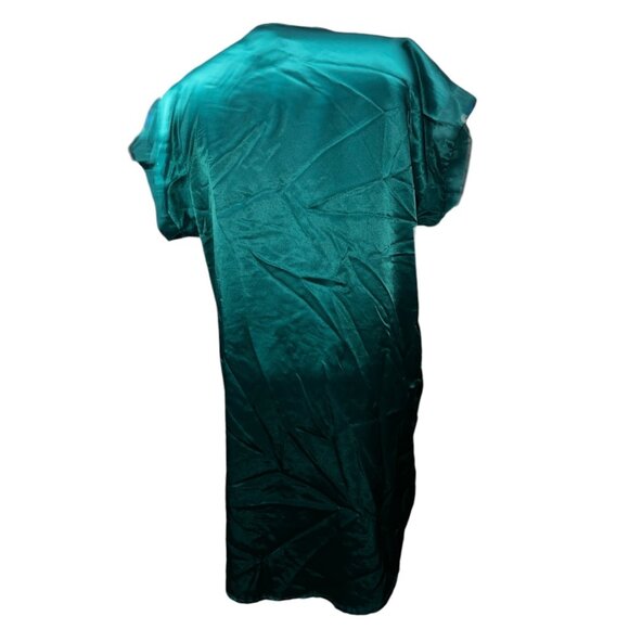 Vintage Inhibitions Satin Embroidered 80's Button Front Sz Medium Nightgown - Picture 16 of 16